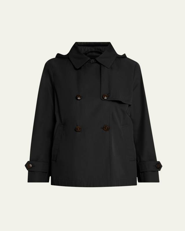 Hooded Short Trench Coat